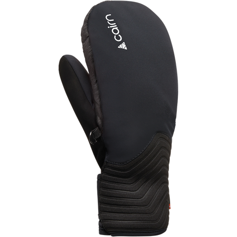 Cairn Elena In Pure Fit Ski & Snowboard Mittens - Black Dark Grey Chine