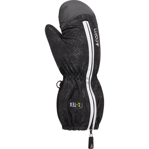 Cairn Doodle In Pure B Long Kids' Ski & Snowboard Mittens - Black Graphite