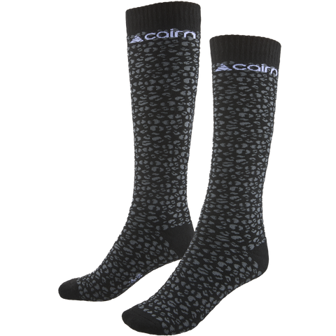 Cairn Spirit Graphic Ski Socks - Black Leopard