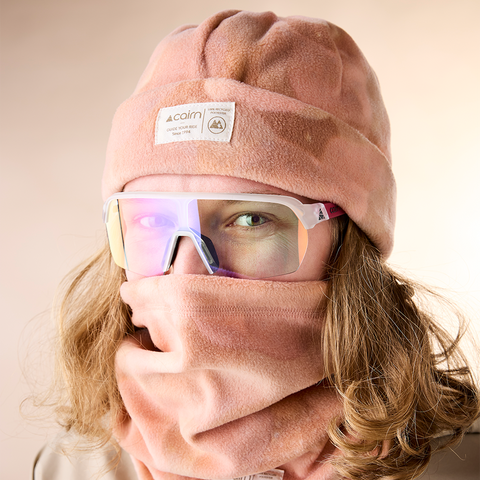 Cairn Zelie Fleece Hat - Peach Watercolor