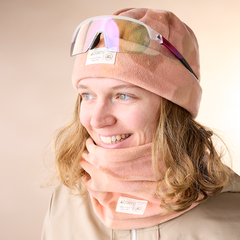 Cairn Zelie Fleece Hat - Peach Watercolor