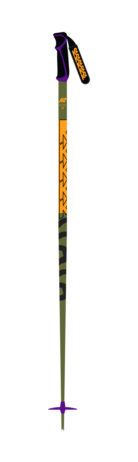 K2 Freeride 18 Green Ski Poles 2024