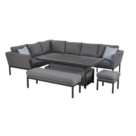 Maze Pulse Rectangular Corner Dining Set with Rising Table