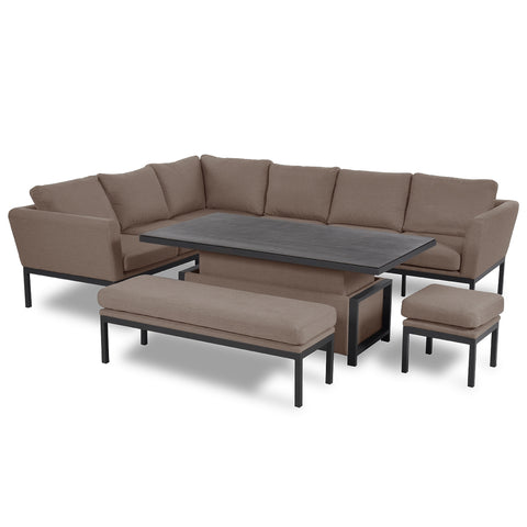 Maze Pulse Rectangular Corner Dining Set with Rising Table