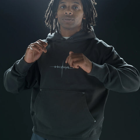 Howl Cropped Hoody in Washed Charcoal – studio