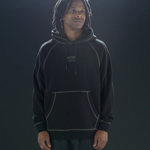 Howl DWR Logo Hoodie in Black – studio