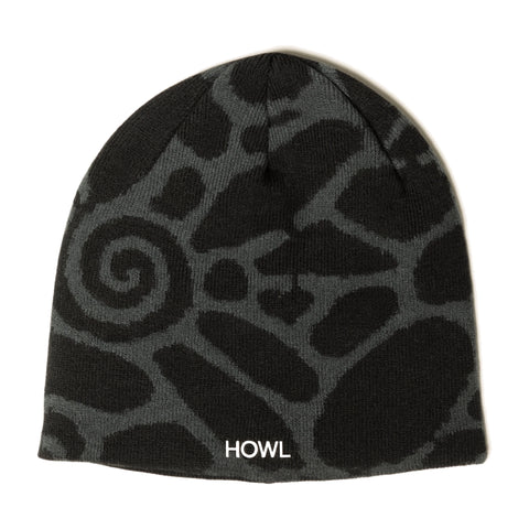 Howl No Cuff Beanie in Black – front