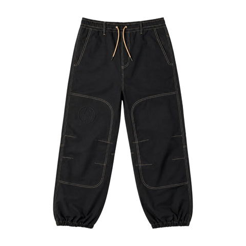 Howl Public Workwear Pant in Black – flat lay