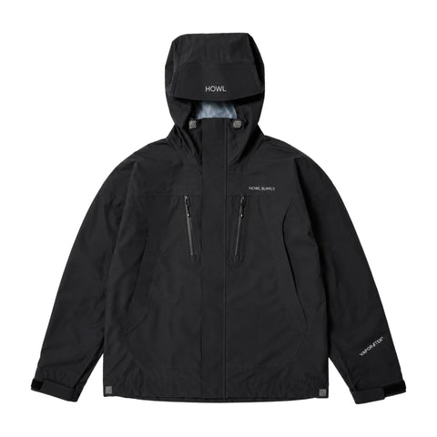 Howl Shell Jacket in Black – flat lay