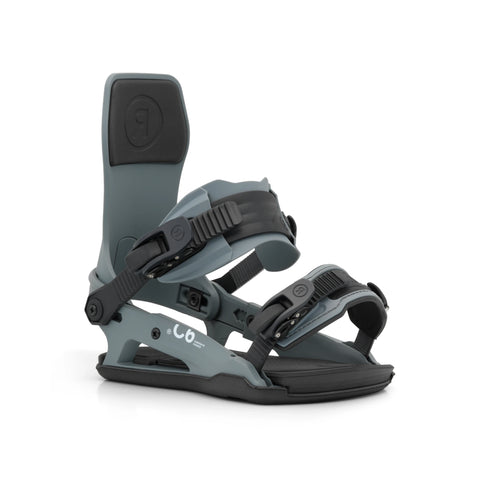 Ride C-6 Snowboard Bindings 2027 in Grey – outside side view