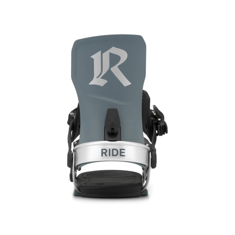 Ride Drone Snowboard Bindings 2027 in Silver – rear view of highback