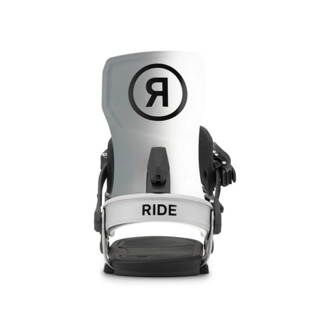 Ride Drone Women's Snowboard Bindings 2027 in Silver – rear view of highback