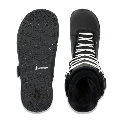 Ride Fuse Snowboard Boots 2027 in Black – pair from above showing sole