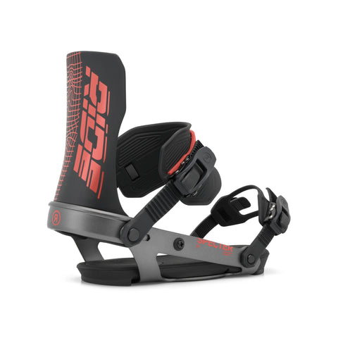 Ride Specter Snowboard Bindings 2027 in Red – three-quarter view