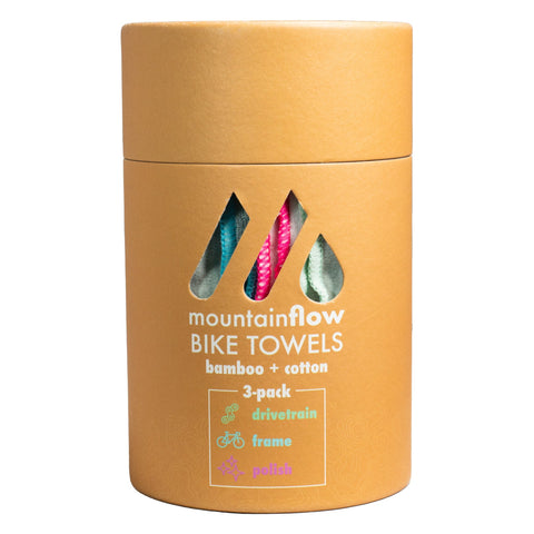 mountainFLOW Bamboo + Cotton Bike Towels - 3 Pack