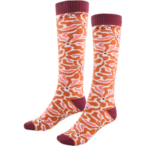 Cairn Spirit Graphic Ski Socks - Mandarin Flower