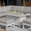 Maze Amalfi Large Corner Dining with Rectangular Fire Pit Table