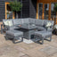 Maze Amalfi Small Corner Dining with Square Fire Pit Table