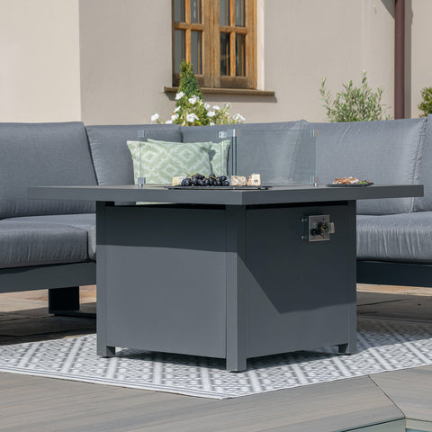 Maze Amalfi Small Corner Dining with Square Fire Pit Table