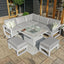 Maze Amalfi Small Corner Dining with Square Fire Pit Table