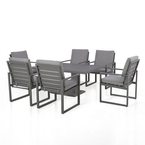 Maze Amalfi 6 Seat Rectangular Dining Set with Rising Table