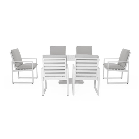 Maze Amalfi 6 Seat Rectangular Dining Set with Rising Table