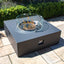 Maze 100x100cm Square Gas Fire Pit
(includes glass surround, and fire stones)