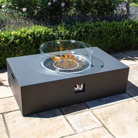 Maze 127x77cm Rectangular Fire Pit
(includes glass surround, and fire stones)