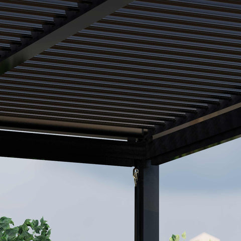 Maze Como Pergola Aluminium Square 30x30 with 4 Drop Sides