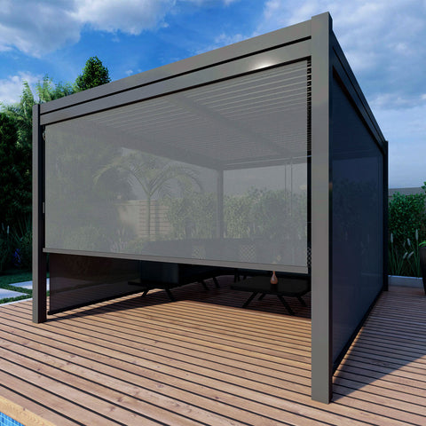 Maze Como Pergola Aluminium Square 30x30 with 4 Drop Sides