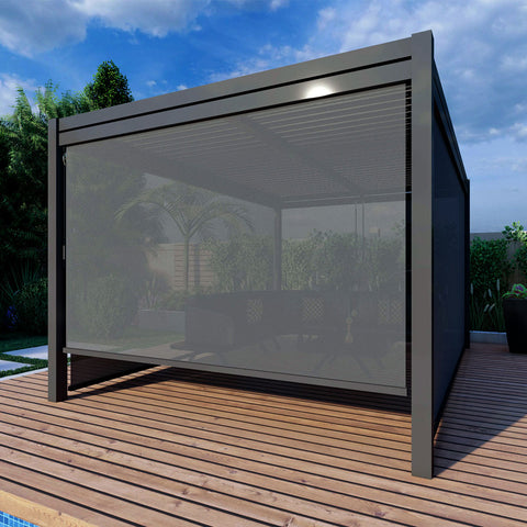 Maze Como Pergola Aluminium Square 30x30 with 4 Drop Sides