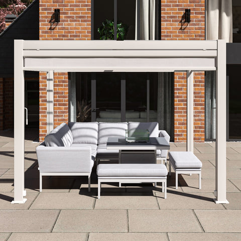 Maze Como Pergola Aluminium Square 30x30 with 4 Drop Sides