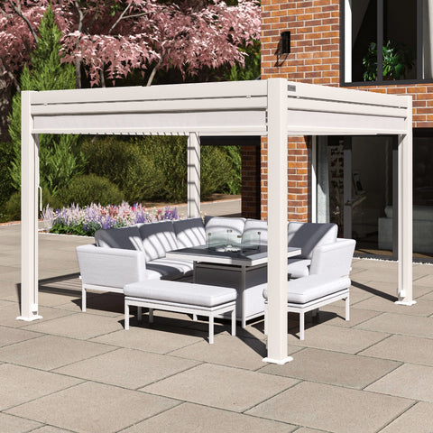 Maze Como Pergola Aluminium Square 30x30 with 4 Drop Sides