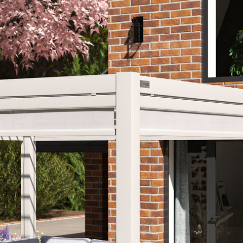 Maze Como Pergola Aluminium Square 30x30 with 4 Drop Sides