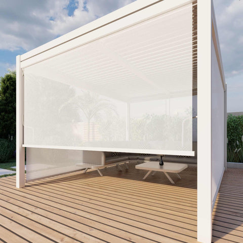 Maze Como Pergola Aluminium Square 30x30 with 4 Drop Sides