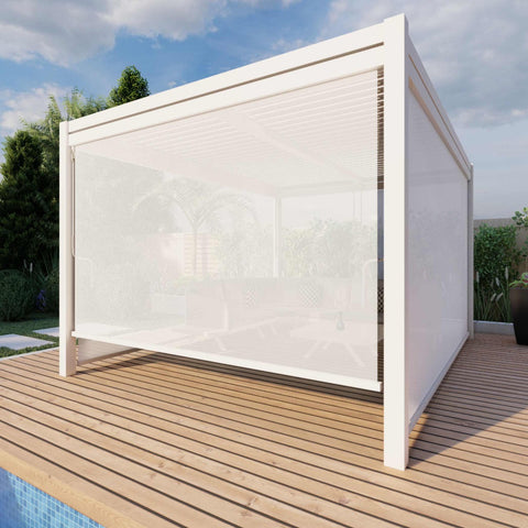 Maze Como Pergola Aluminium Square 30x30 with 4 Drop Sides