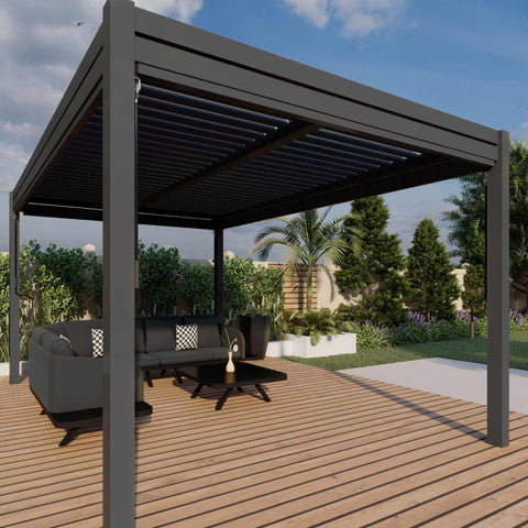 Maze Como Pergola Aluminium Rectangular 30x40 with 4 Drop Sides