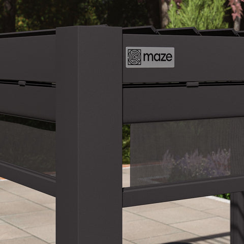 Maze Como Pergola Aluminium Square 40x40 with 4 Drop Sides