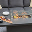 Maze Manhattan Reclining Corner Dining Set with Fire Pit