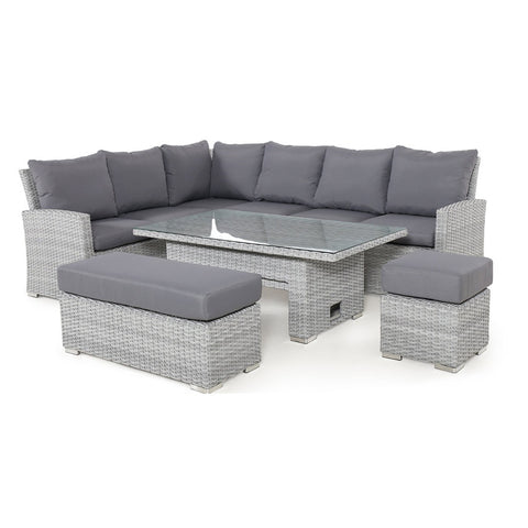 Maze Ascot Rectangular Corner Dining Set with Rising Table