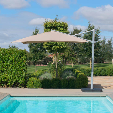 Maze Zeus Cantilever Parasol 3m Square - With LED Lights & Cover