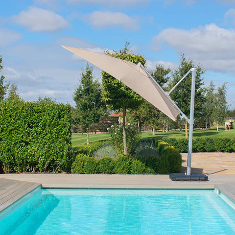 Maze Zeus Cantilever Parasol 3m Square - With LED Lights & Cover