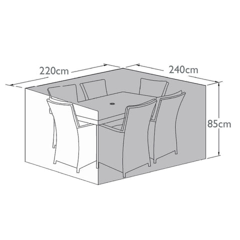 Maze Outdoor Cover for 6 Seat Rectangular & Oval Dining Set