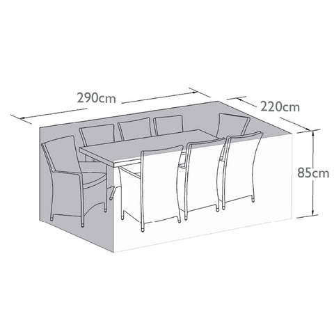 Maze Outdoor Cover for 8 Seat Rectangular & Oval Dining Set