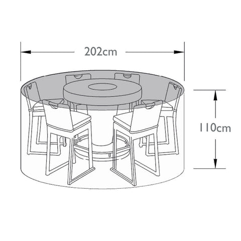 Maze Outdoor Cover for 6 Seat Bar Set