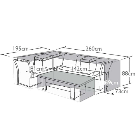 Maze Outdoor Cover For Henley Corner Dining Set