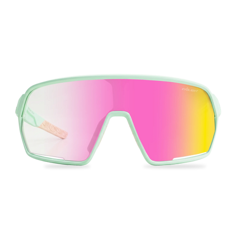 Cairn Roc S Evolight Photochromic Sports Sunglasses - Mat Aqua Light Peach