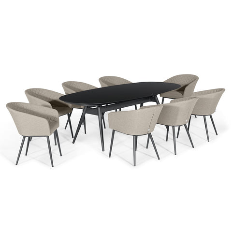 Maze Ambition 8 Seat Oval Dining Set