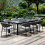 Maze Pebble 8 Seat Rectangular Fire Pit Dining Set