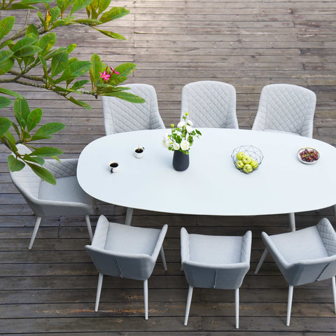 Maze Zest 8 Seat Oval Dining Set